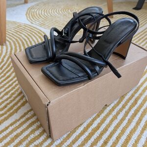 Black Marcella Valerie Heeled Sandals
